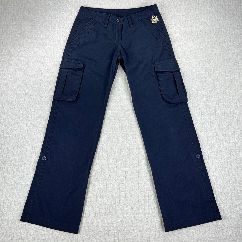 Vintage Scouts Mexico Cargo Pants Women 8/28x28  Navy Ripstop‎ Tactical Gorpcore